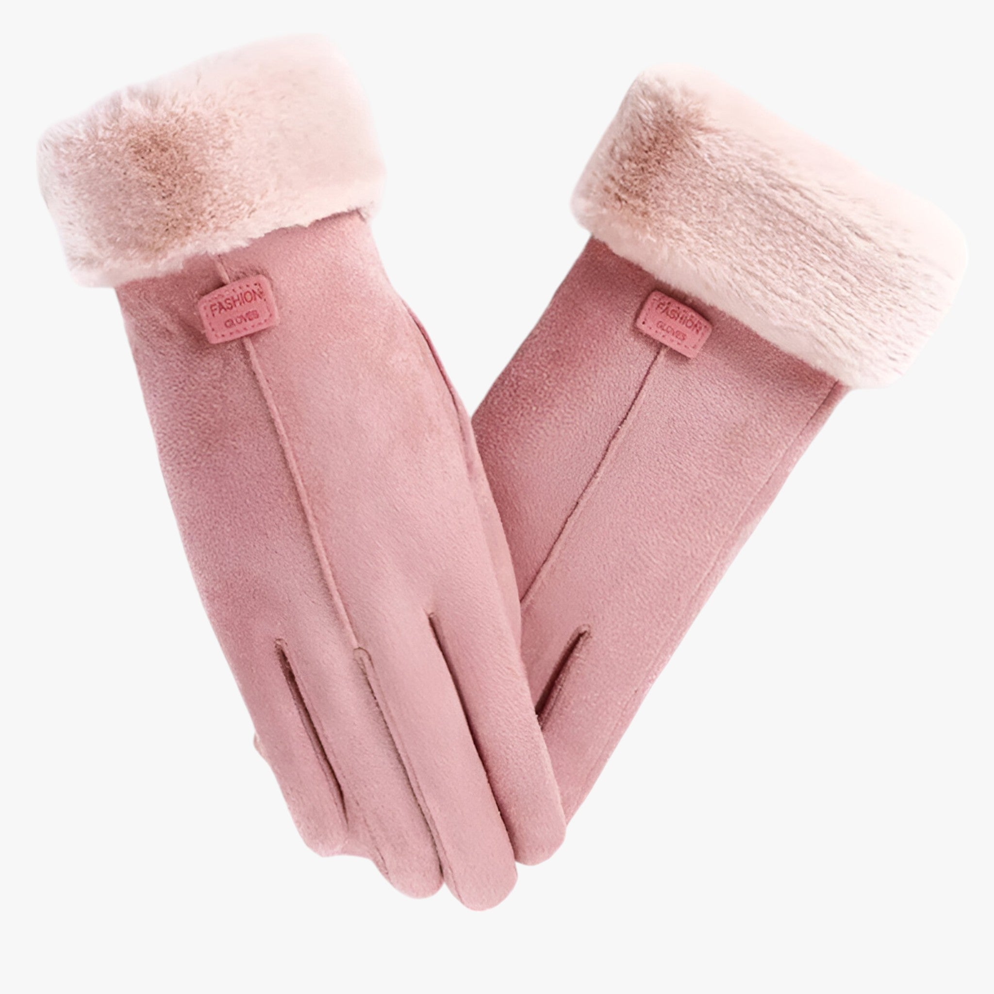 : FluffyWarm | Modehandsker - Søde og varme til vinteren in Rosa Én størrelse van Pantino Odense