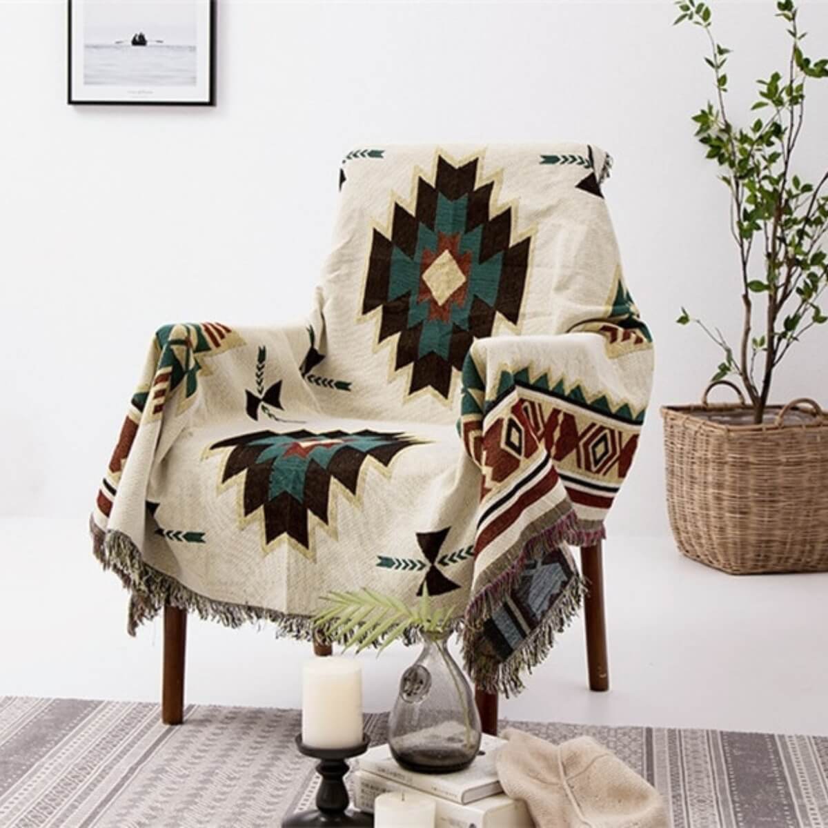 Comfy Naro | Geometrisk Aztec tæppe