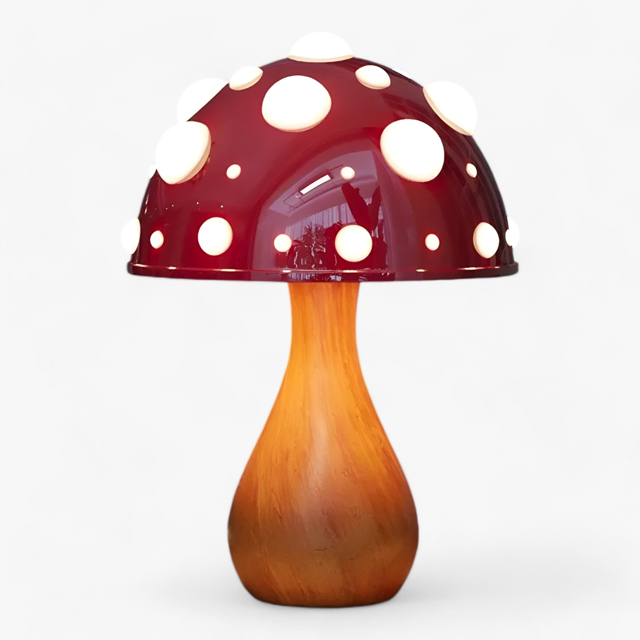 Biomimetisk Amanita Lampe | Flyvende Svampe med Tricolor LED - Varmt Lys til Stuen