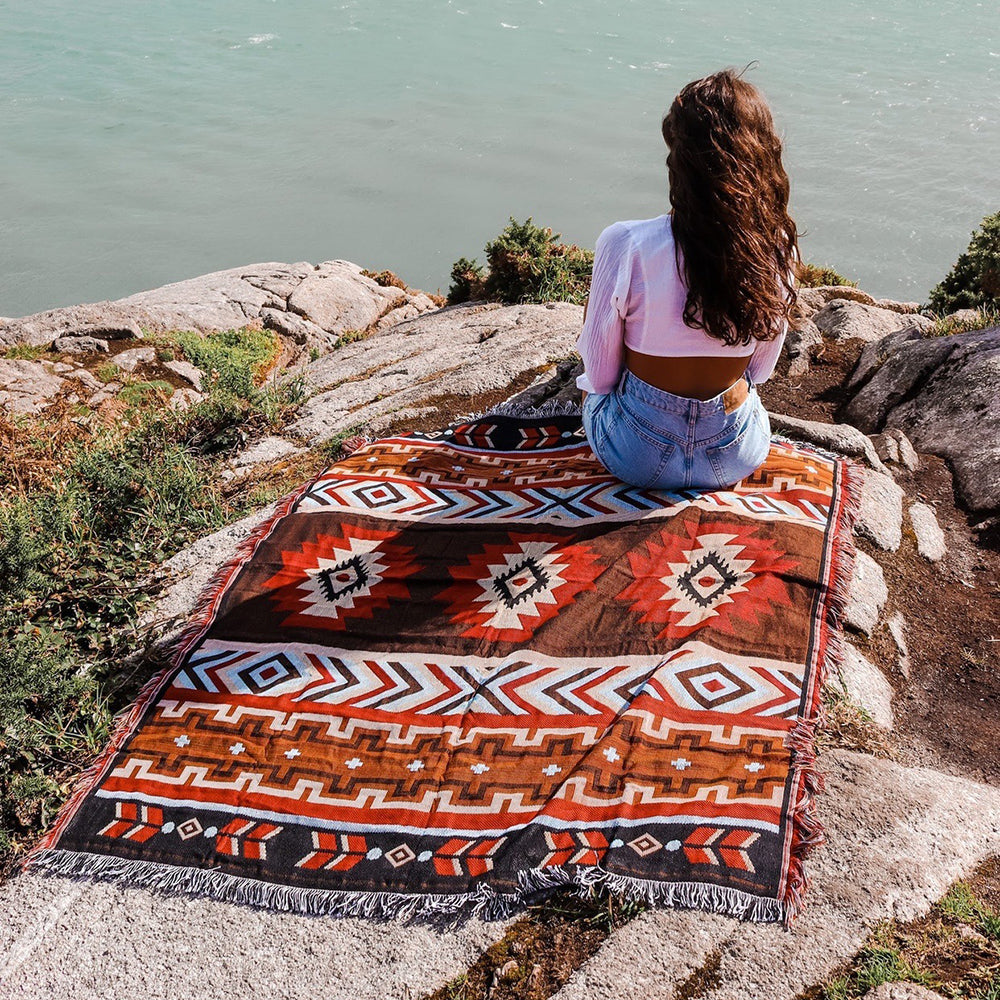 Boho picnic tæppe | Trendy bohemsk tæppe til dine udendørsaktiviteter