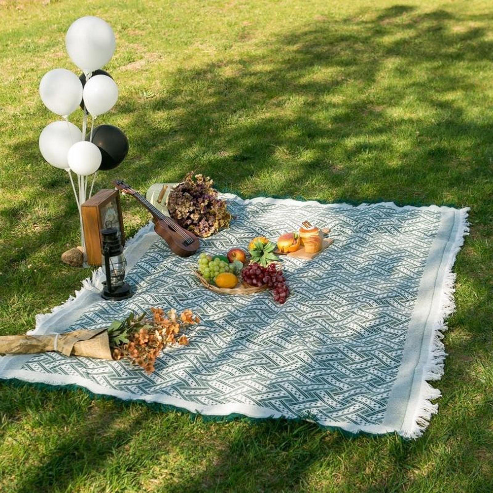 Boho picnic tæppe | Trendy bohemsk tæppe til dine udendørsaktiviteter