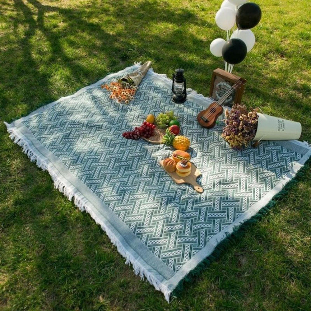 Boho picnic tæppe | Trendy bohemsk tæppe til dine udendørsaktiviteter