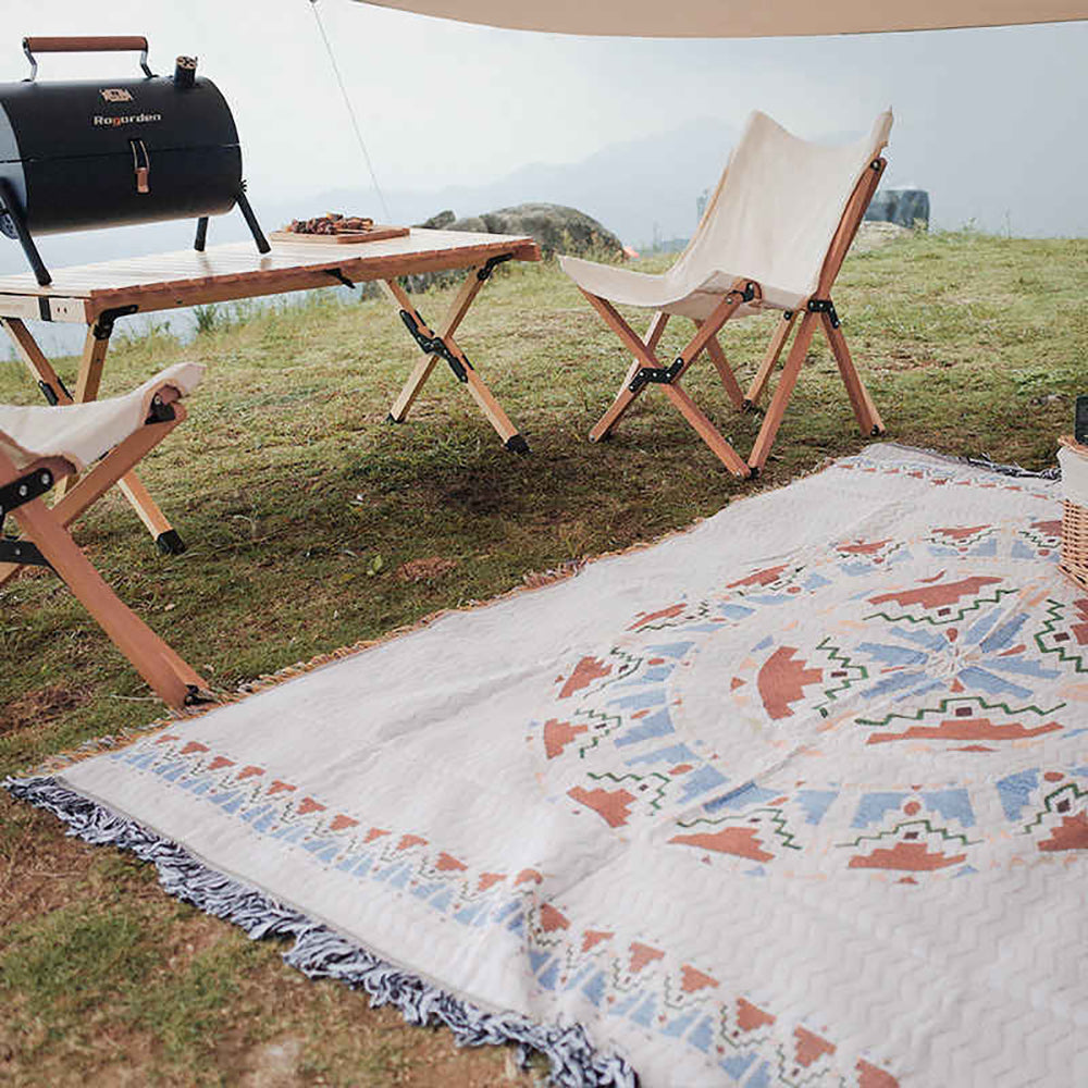 Boho picnic tæppe | Trendy bohemsk tæppe til dine udendørsaktiviteter