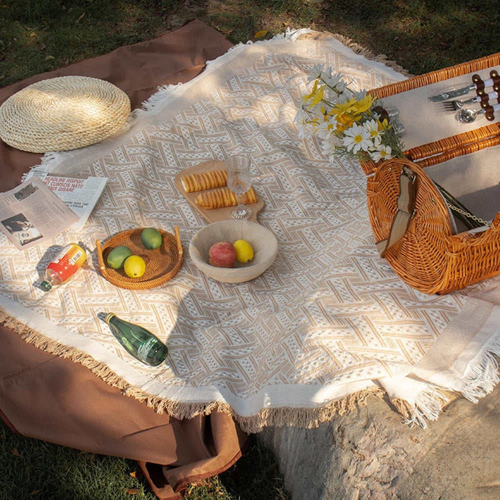 Boho picnic tæppe | Trendy bohemsk tæppe til dine udendørsaktiviteter