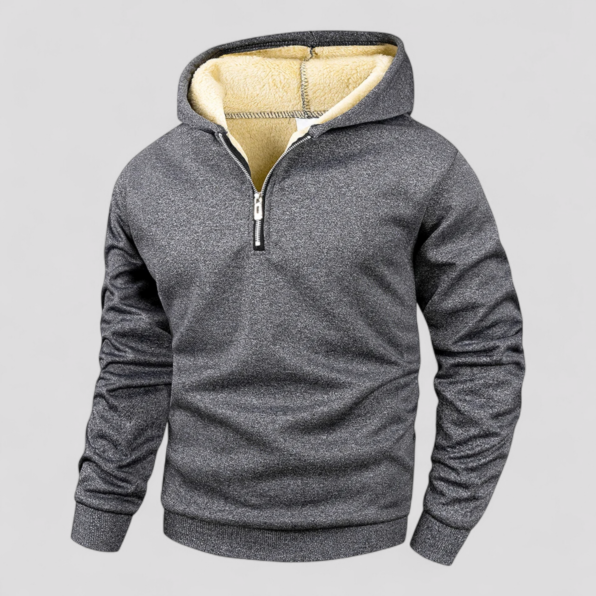 Fleecetrøje til Herre med Halv Lynlås