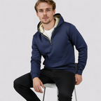 Fleecetrøje til Herre med Halv Lynlås