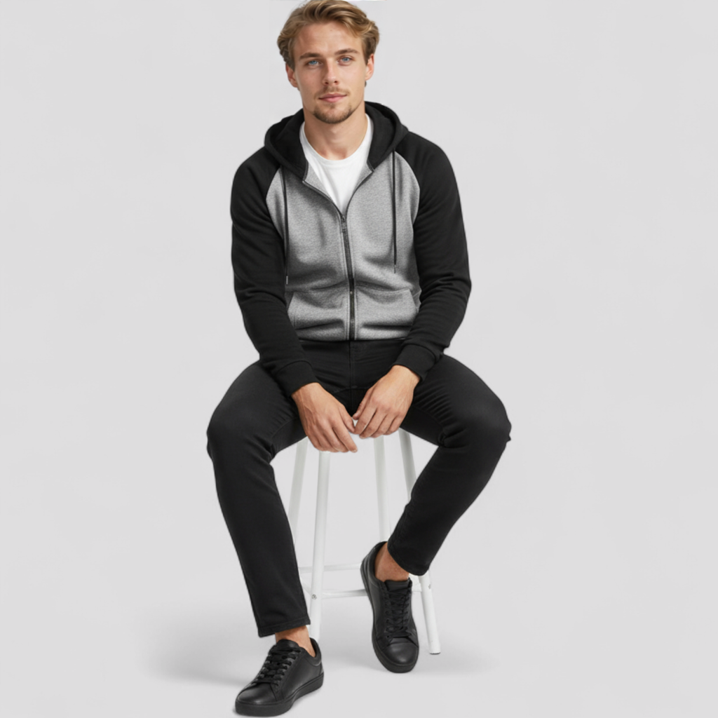 Hættetrøje Med Lynlås Til Mænds Sportstøj