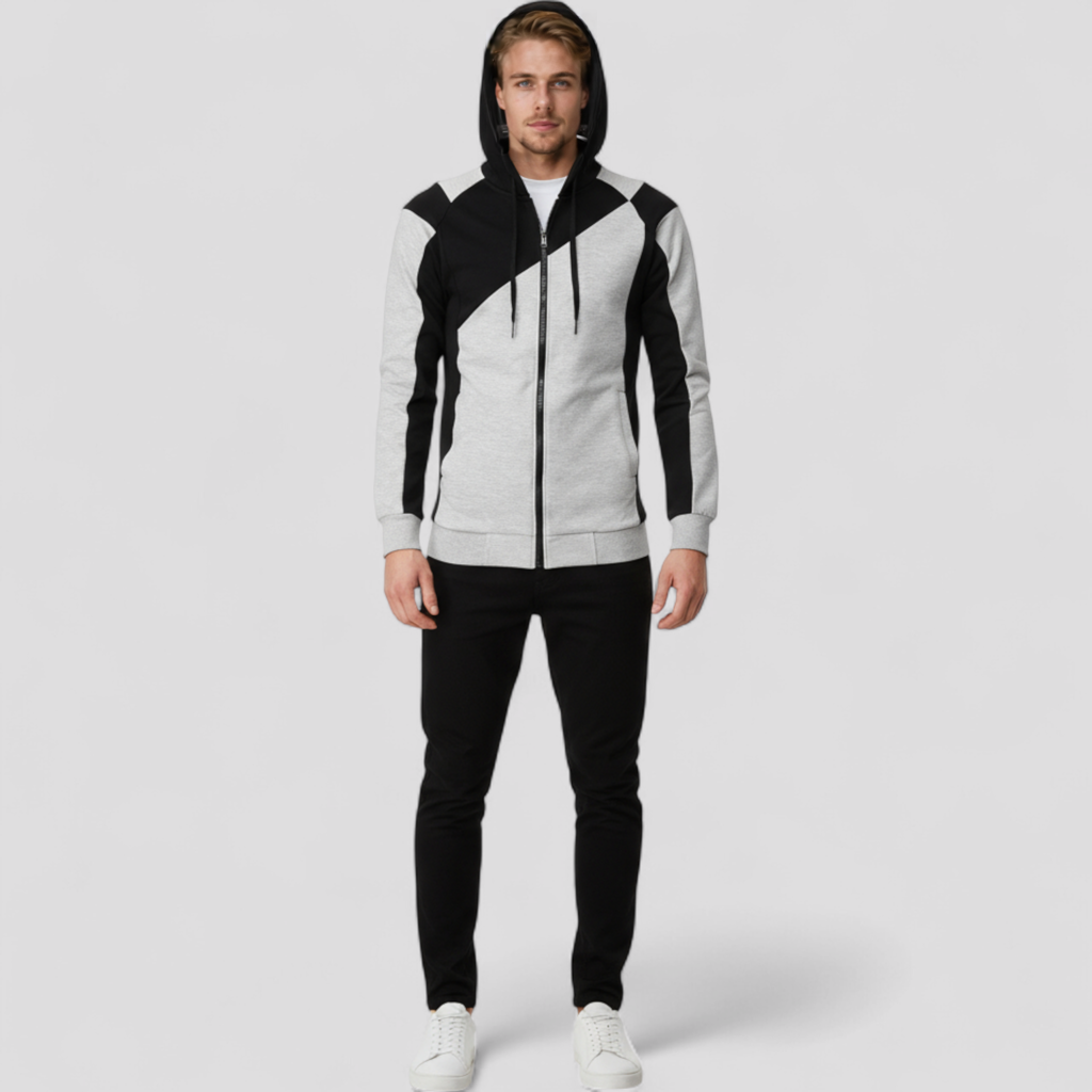 Hættetrøje med Lynlås til Mænd - Sportstøj
