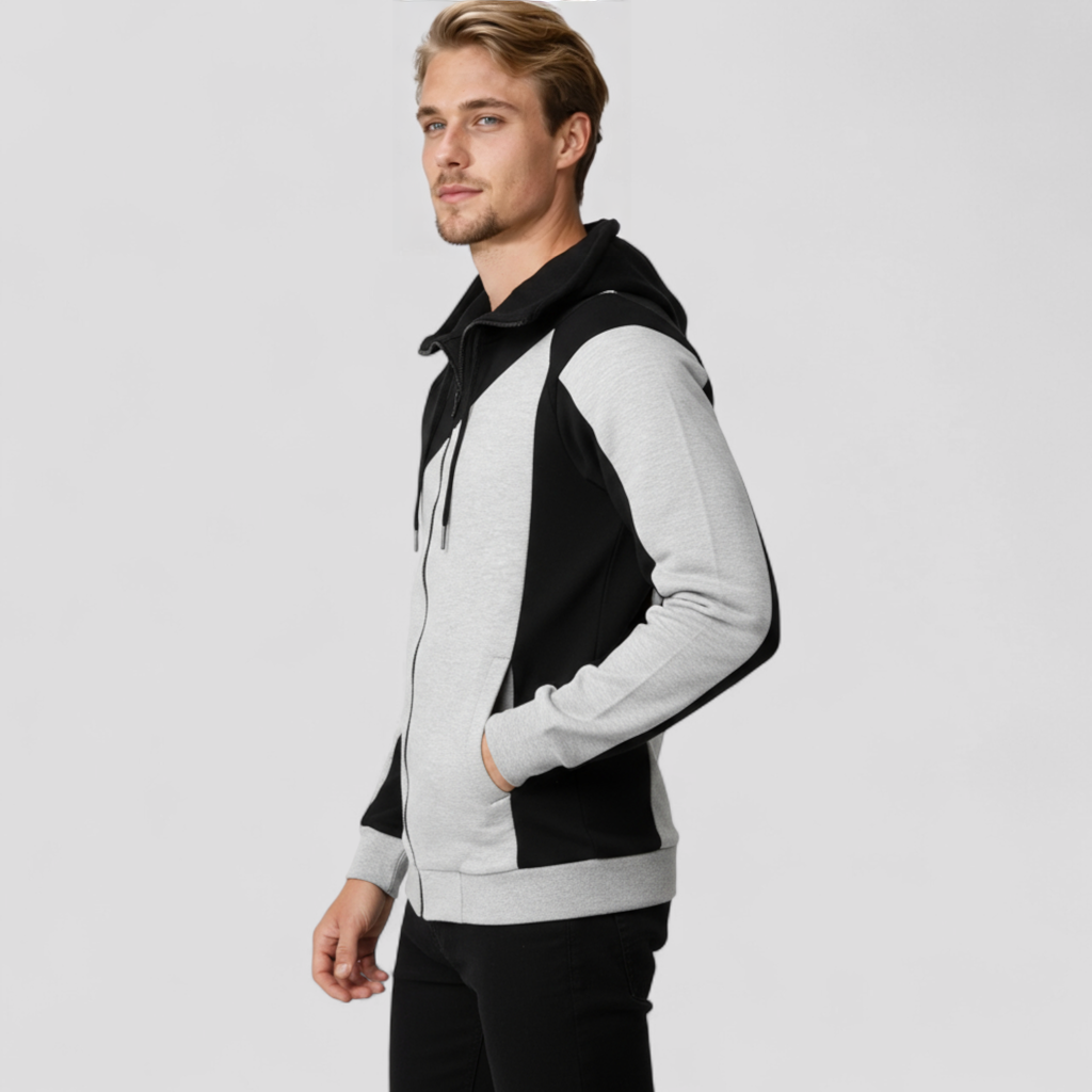 Hættetrøje med Lynlås til Mænd - Sportstøj