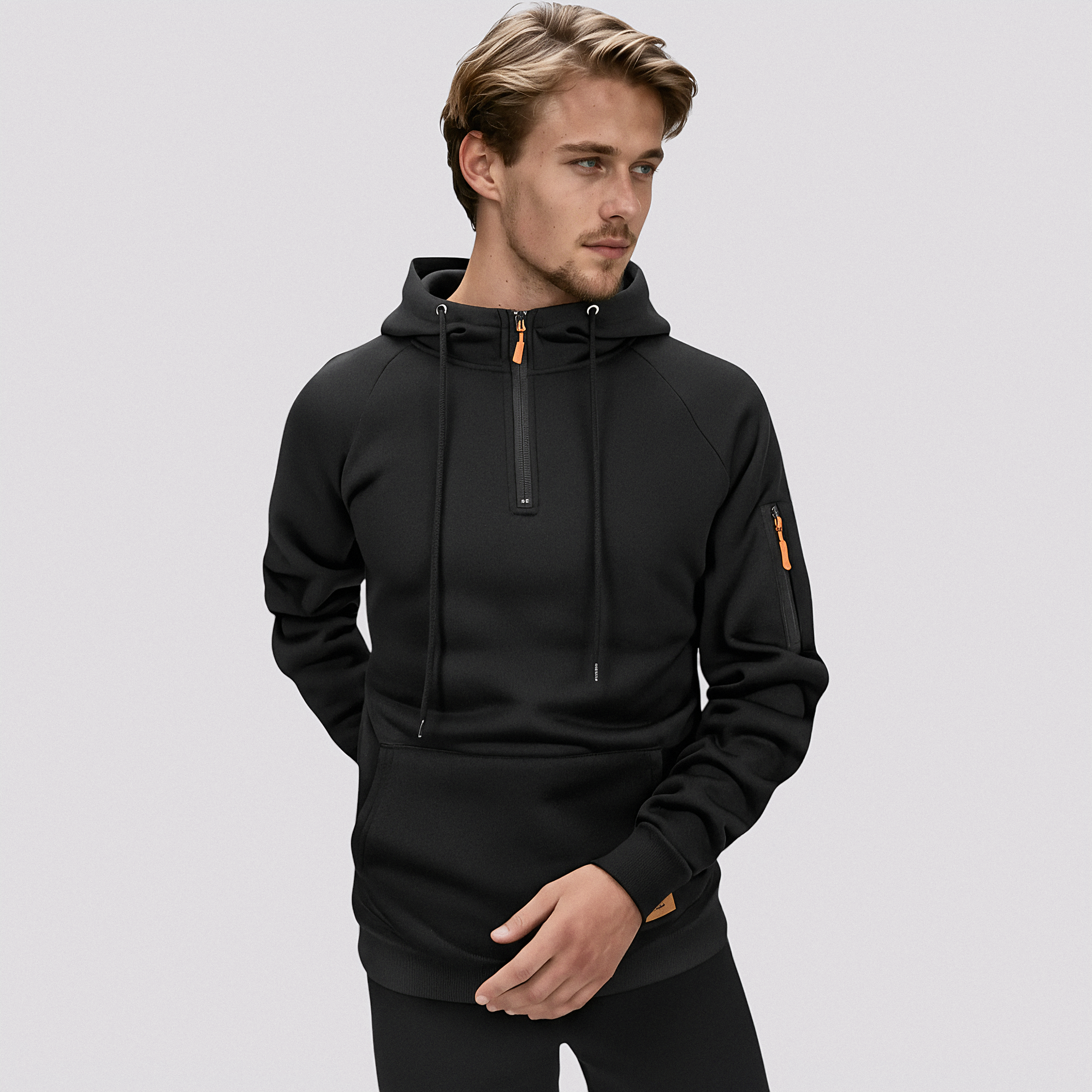 Hættetrøje med Lynlås til Mænd – Sportstøj