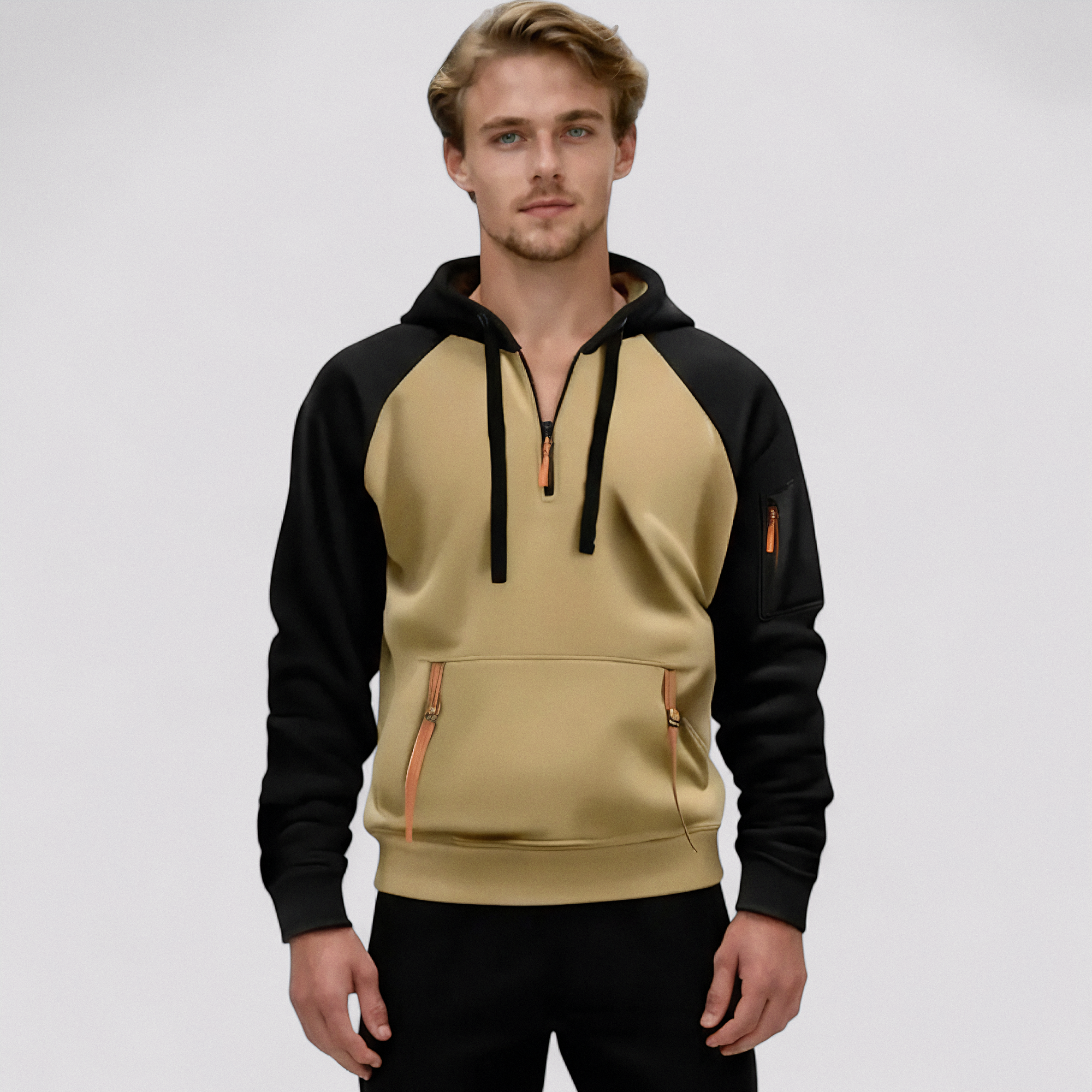 Hættetrøje med Lynlås til Mænd – Sportstøj