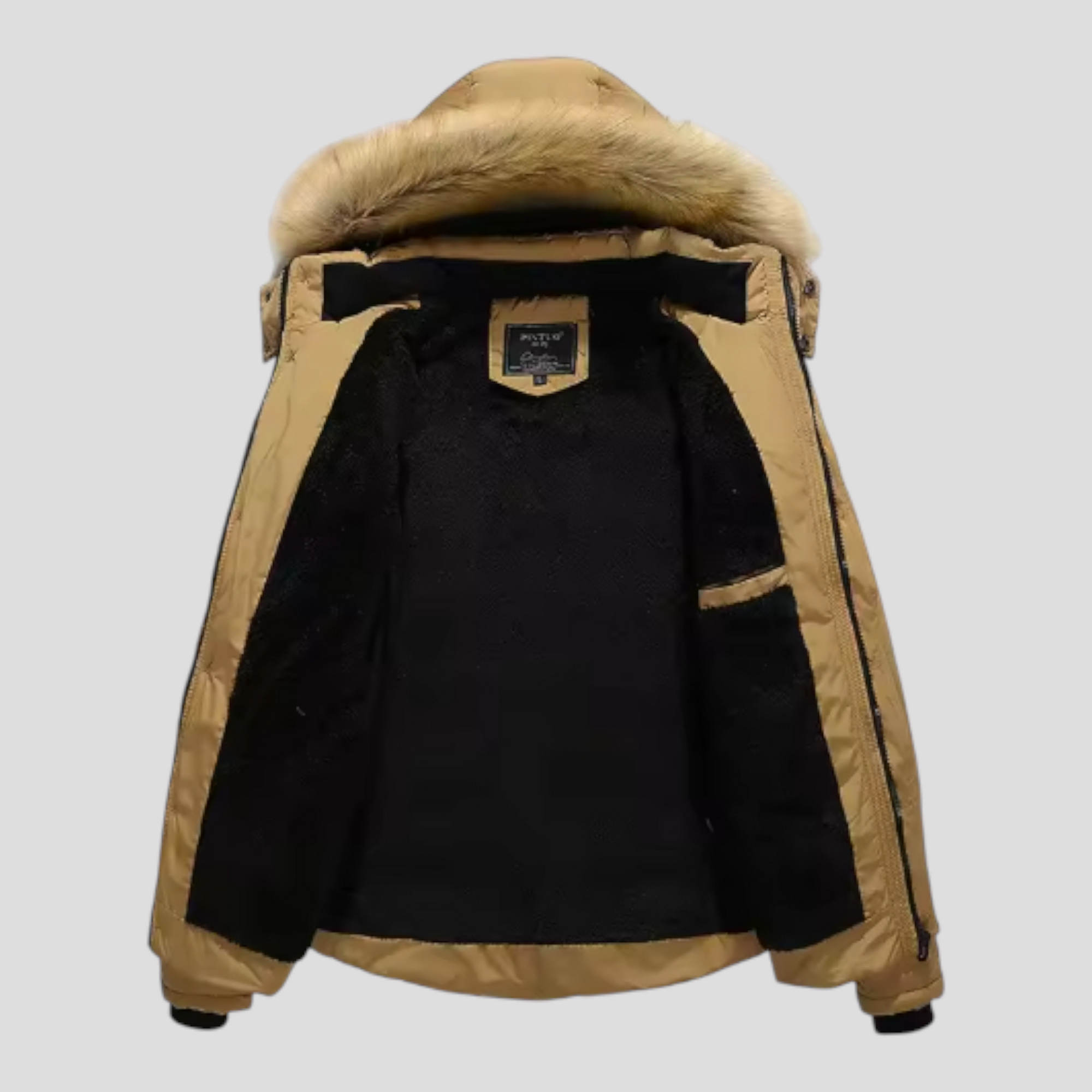 Herre Fleece Jakke med Hætte til Udendørsbrug