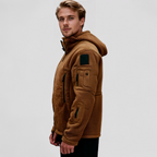 Herre Fleece- og Softshelljakke med Hætte og Flere Lynlåslommer