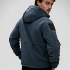 Herre Fleece- og Softshelljakke med Hætte og Flere Lynlåslommer