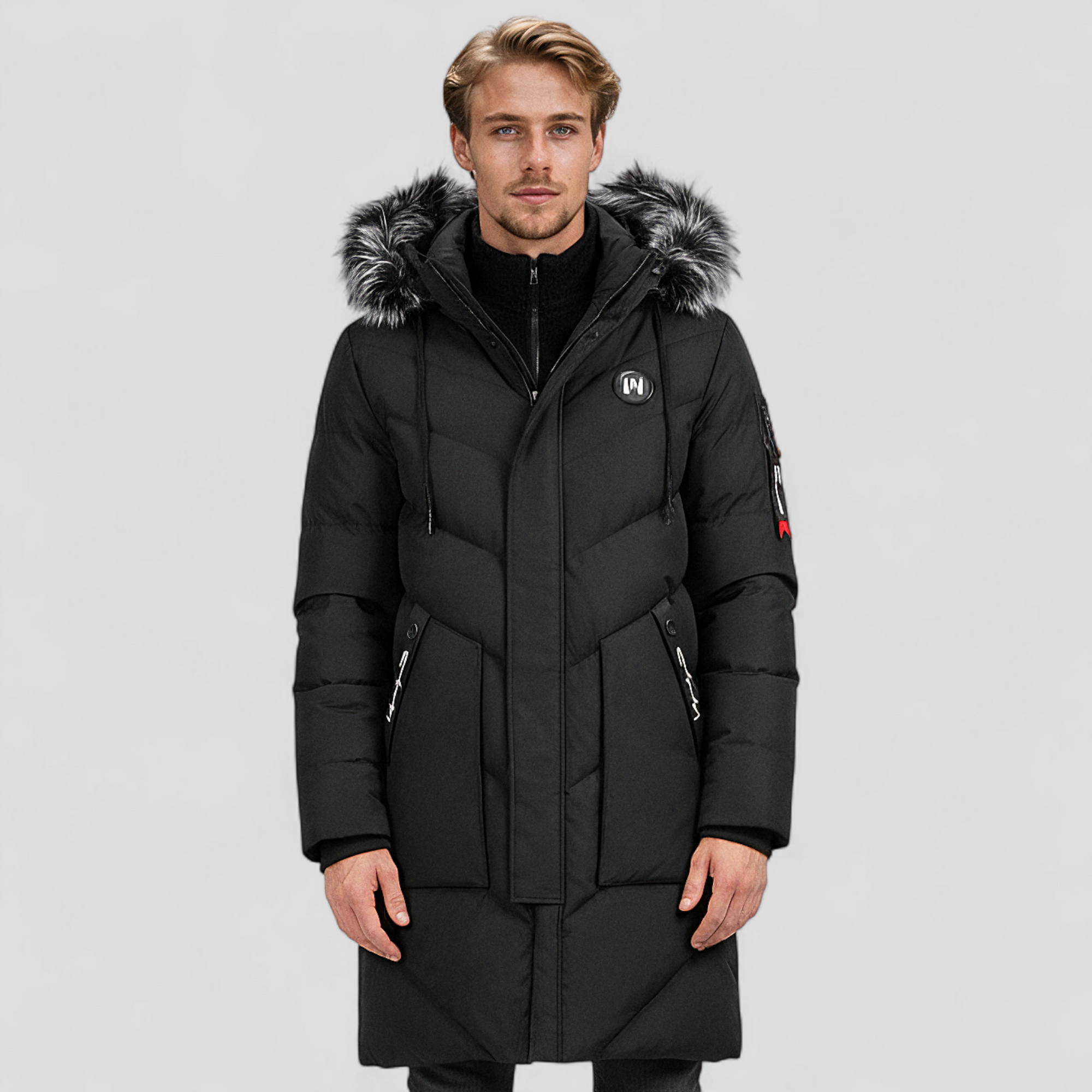 Herre Trendy Vinterfrakke med Hætte