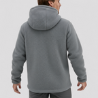 Herre Varm Fleece Jakke med Hætte