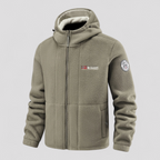 Herre Varm Fleece Jakke med Hætte