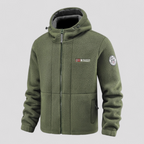 Herre Varm Fleece Jakke med Hætte