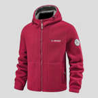 Herre Varm Fleece Jakke med Hætte