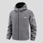 Herre Varm Fleece Jakke med Hætte