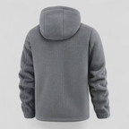 Herre Varm Fleece Jakke med Hætte