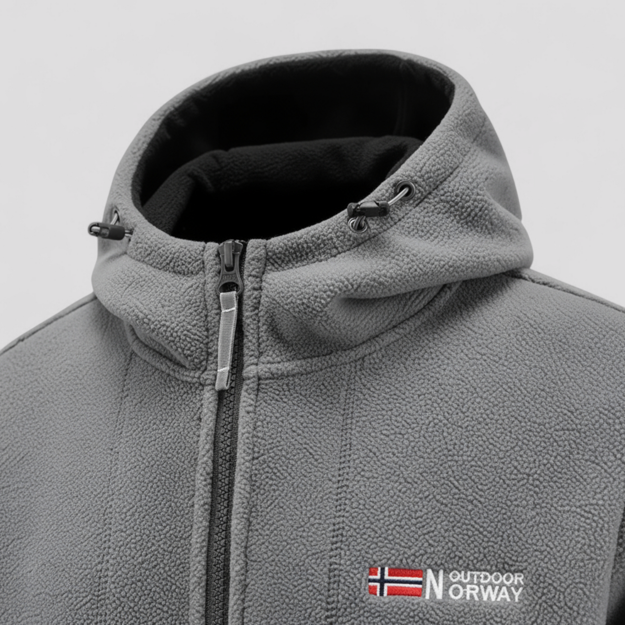 Herre Varm Fleece Jakke med Hætte