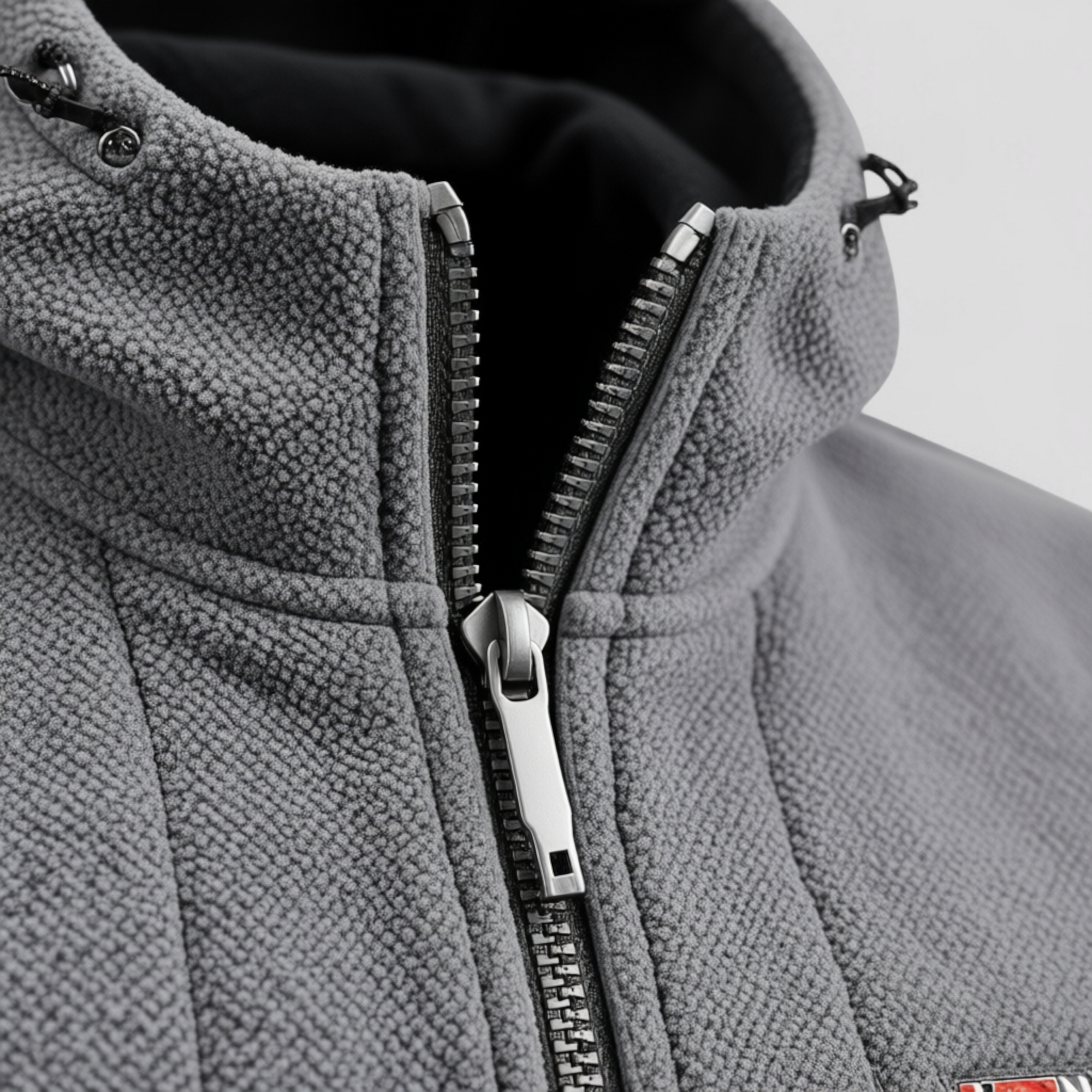 Herre Varm Fleece Jakke med Hætte