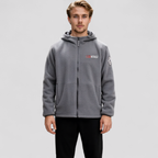 Herre Varm Fleece Jakke med Hætte