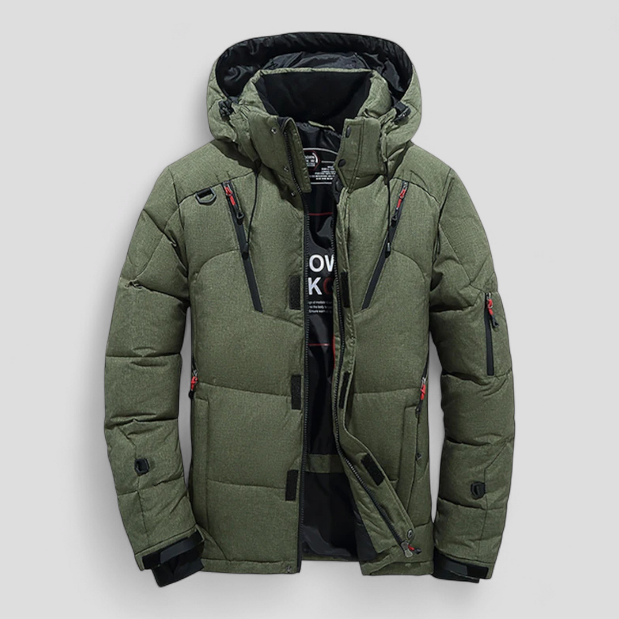 Herre Varm Vinterjakke Parka Med Lommer