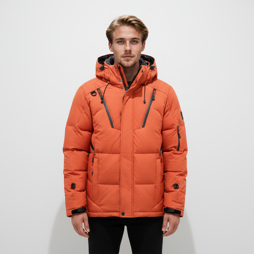 Herre Varm Vinterjakke Parka Med Lommer