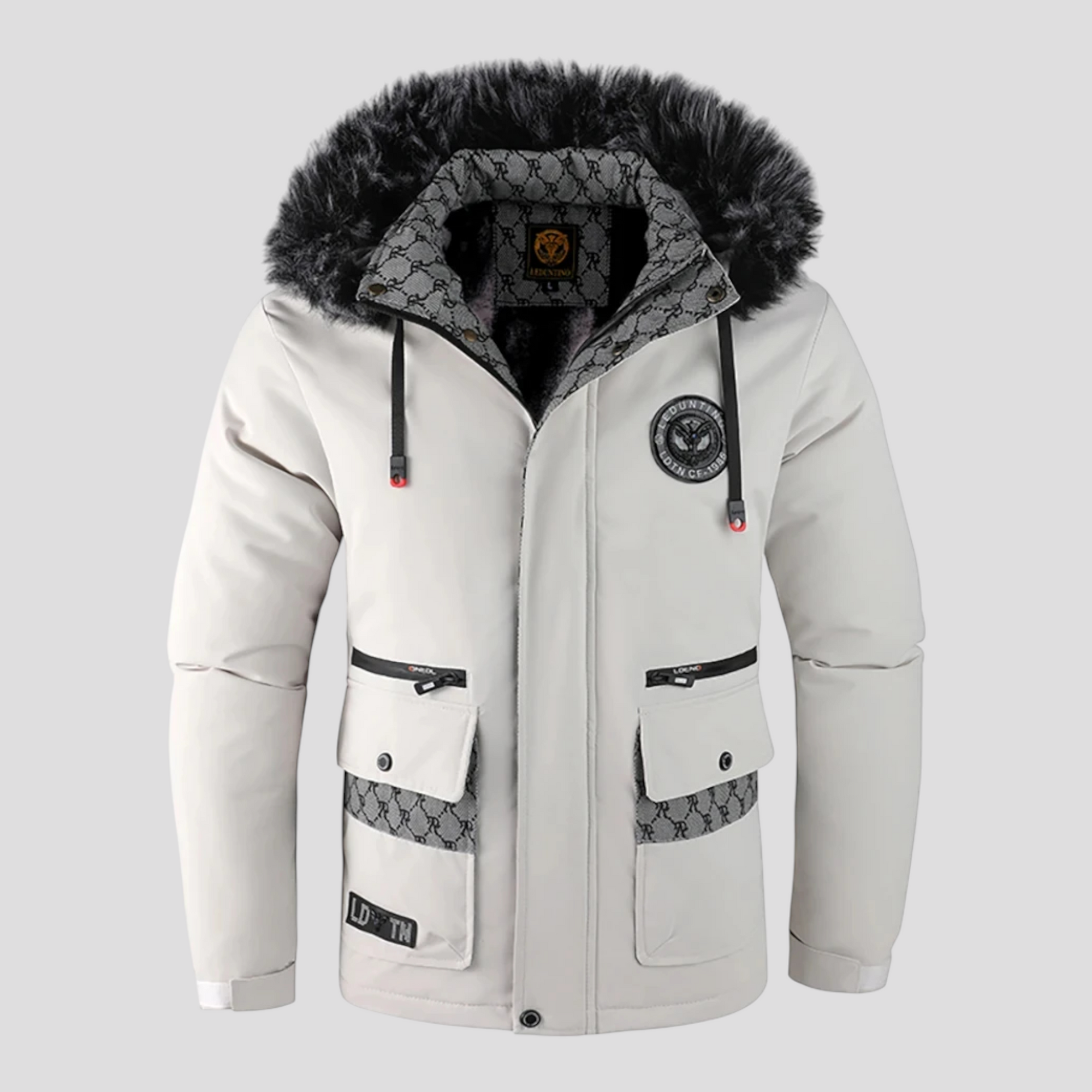 Herre Vindtæt Bomuldsjakke med Hætte