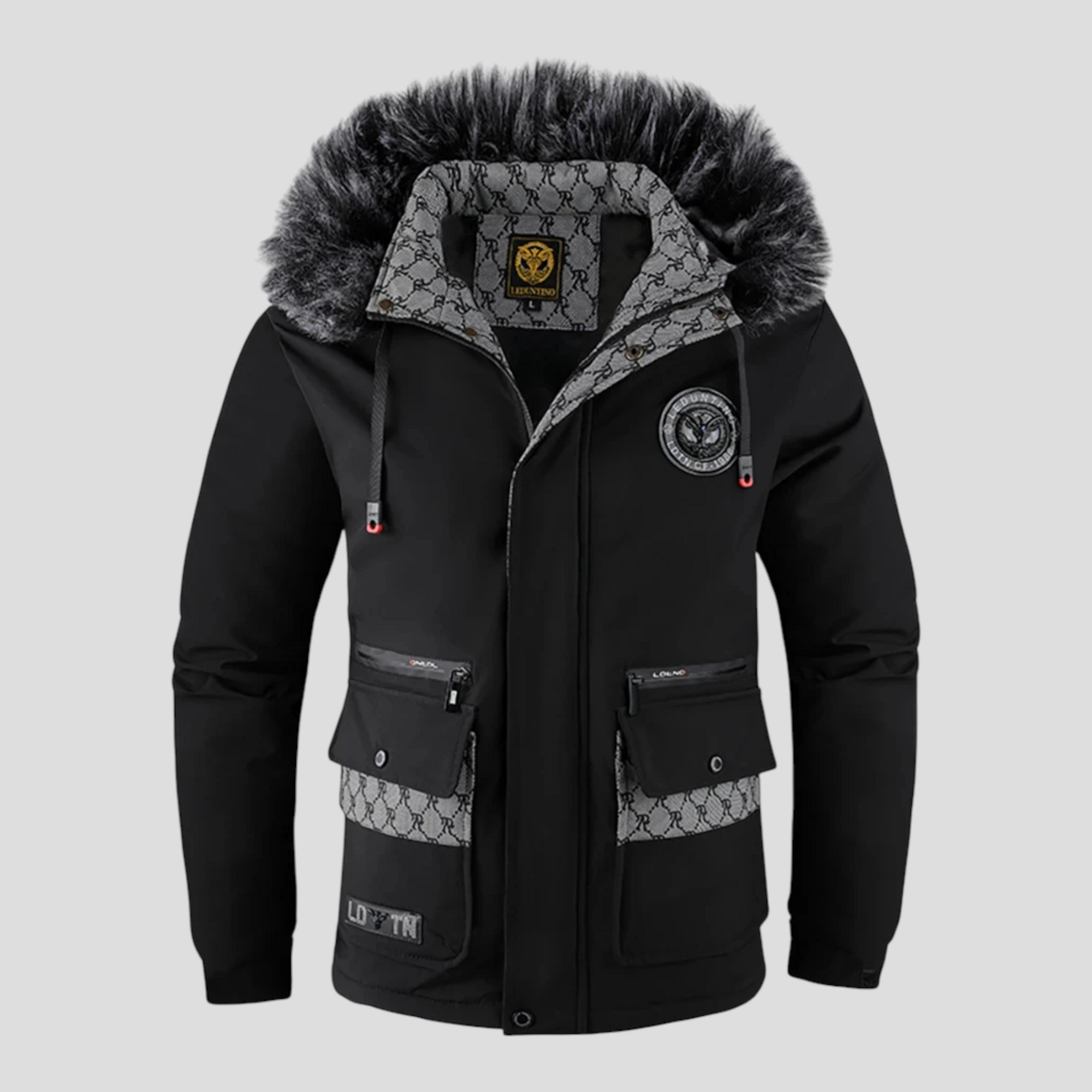 Herre Vindtæt Bomuldsjakke med Hætte