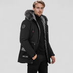 Herre Vindtæt Bomuldsjakke med Hætte