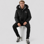 Herre Vindtæt Bomuldsjakke med Hætte