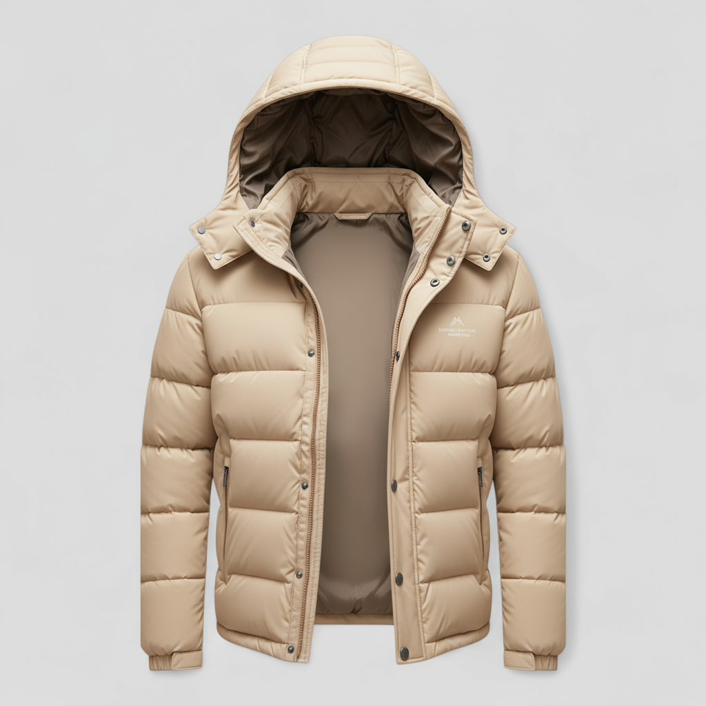 Herre Vindtæt Isoleret Jakke med Hætte