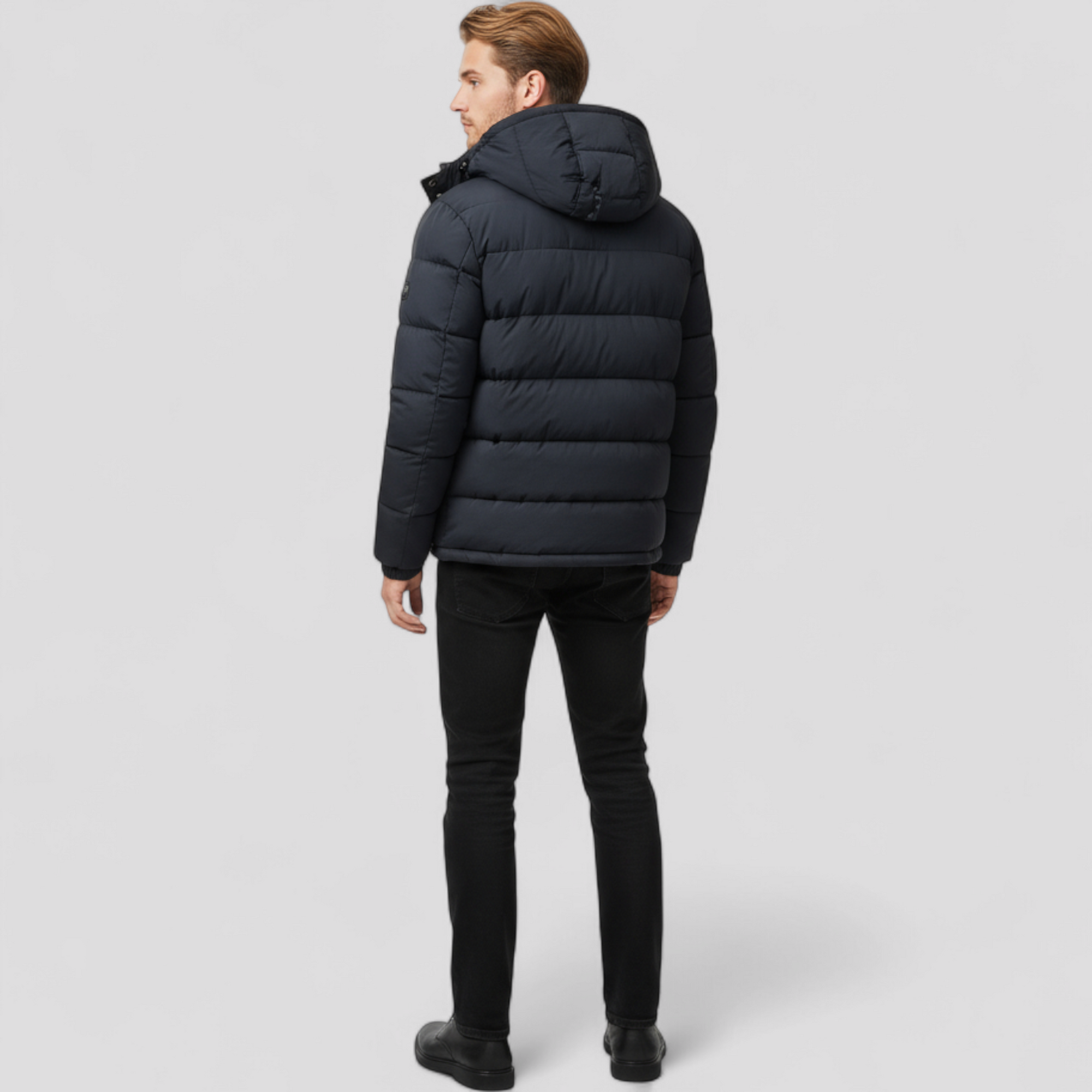 Herre Vindtæt Isoleret Jakke med Hætte