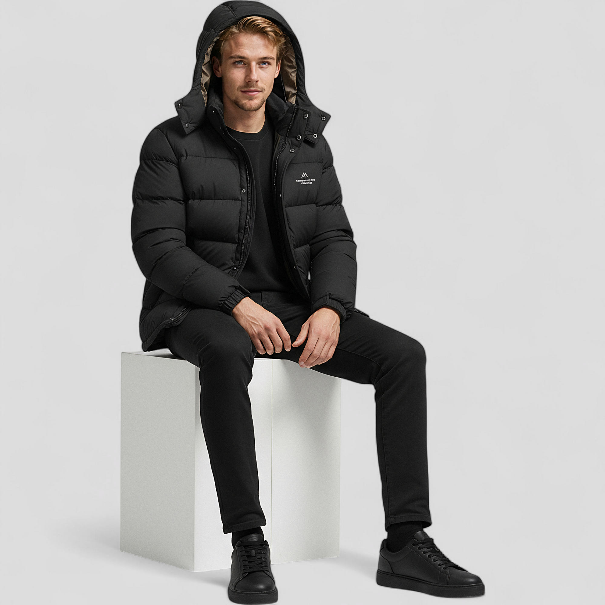 Herre Vindtæt Isoleret Jakke med Hætte