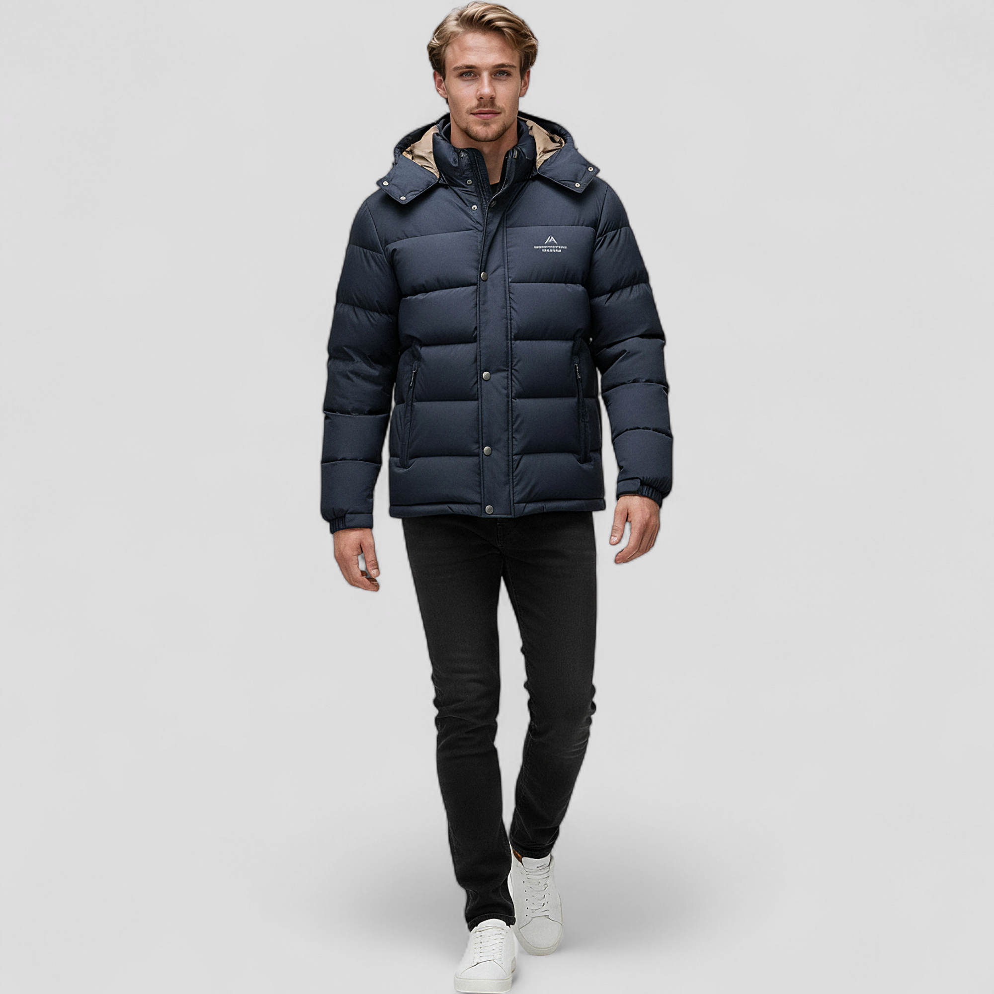 Herre Vindtæt Isoleret Jakke med Hætte