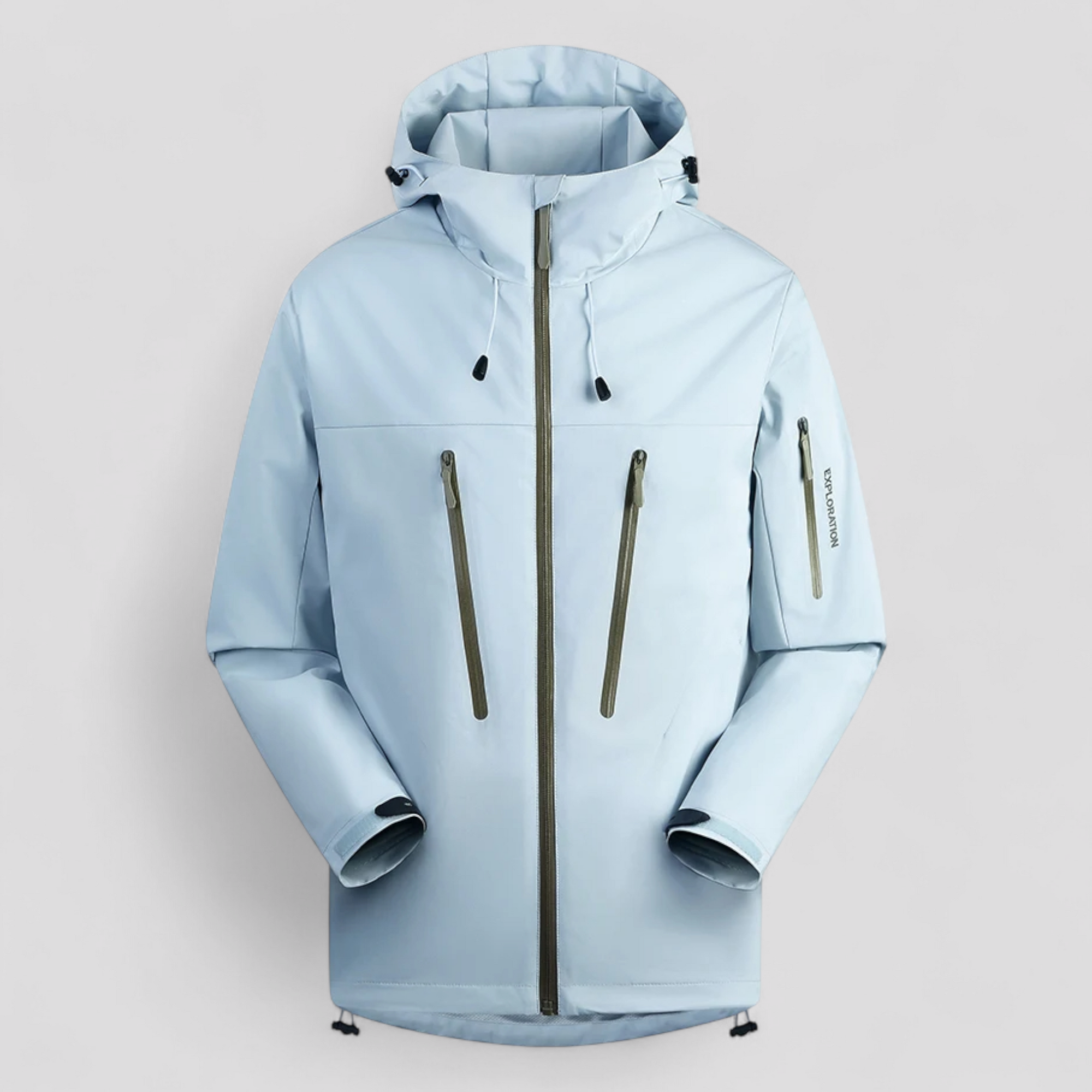 Herre Vindtæt Jakke til Vandring og Udendørs Aktiviteter