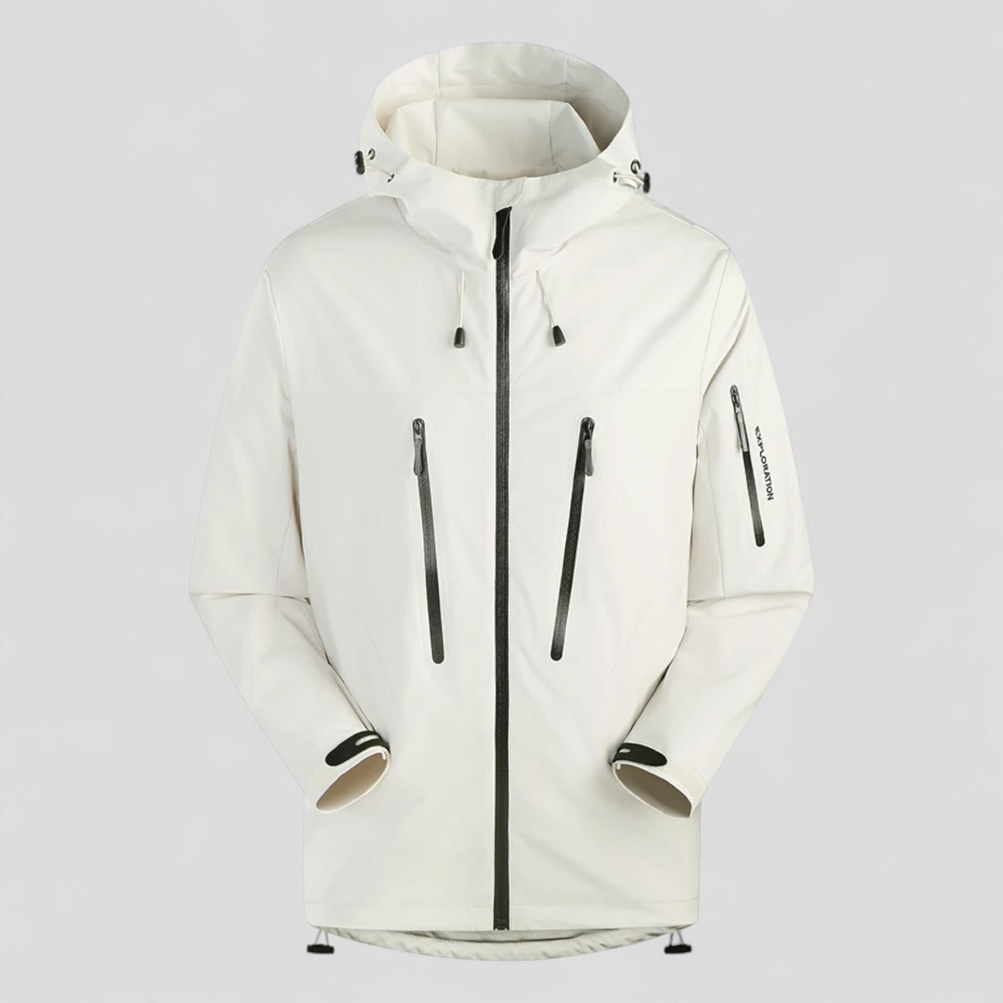 Herre Vindtæt Jakke til Vandring og Udendørs Aktiviteter