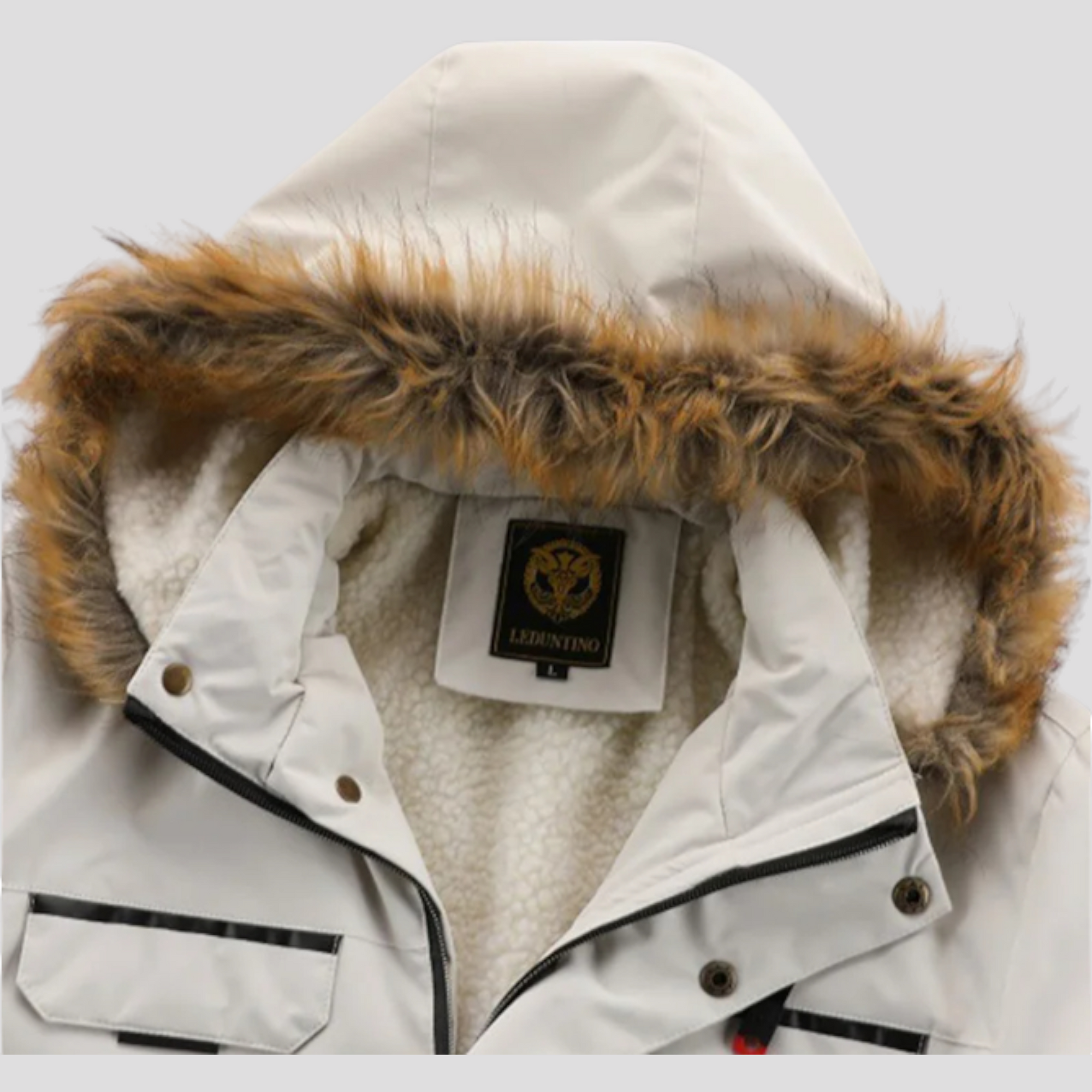 Herre Vindtæt Vinterjakke med Aftagelig Hætte