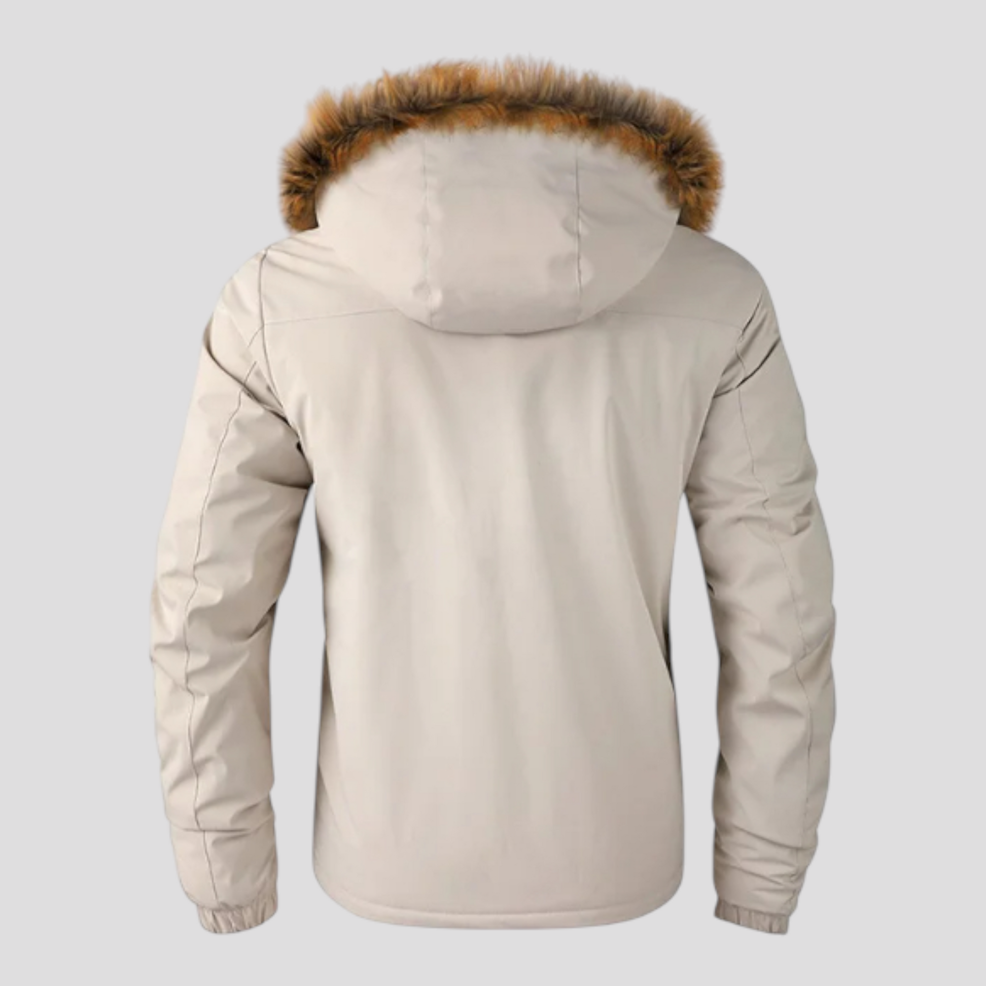 Herre Vindtæt Vinterjakke med Aftagelig Hætte