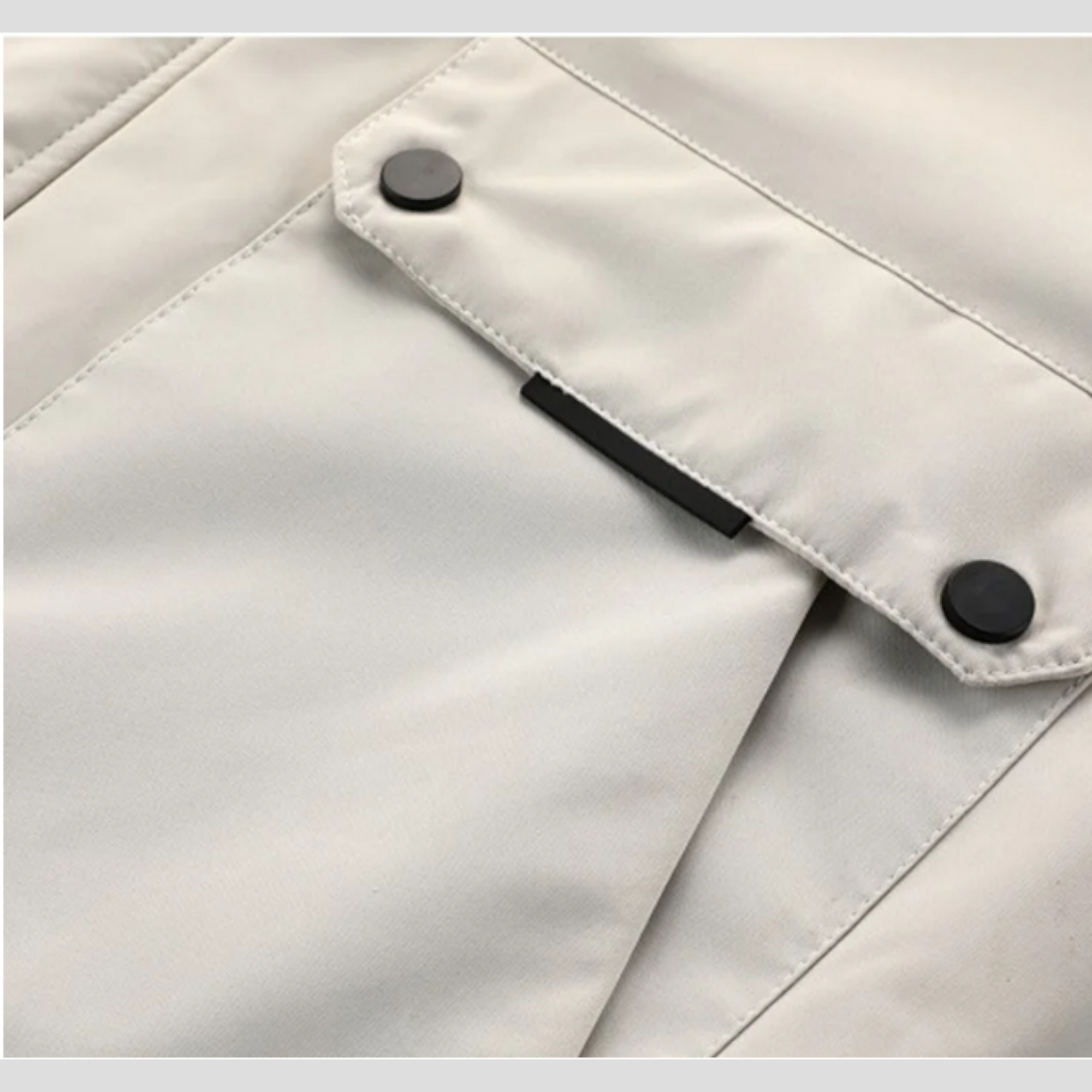 Herre Vindtæt Vinterjakke med Aftagelig Hætte