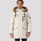 Herre Vindtæt Vinterjakke med Aftagelig Hætte