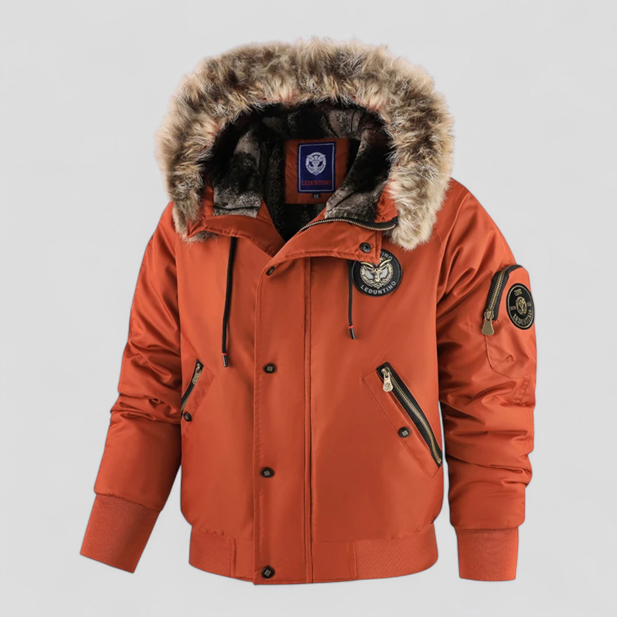 Herre Vinterjakke med Aftagelig Hætte