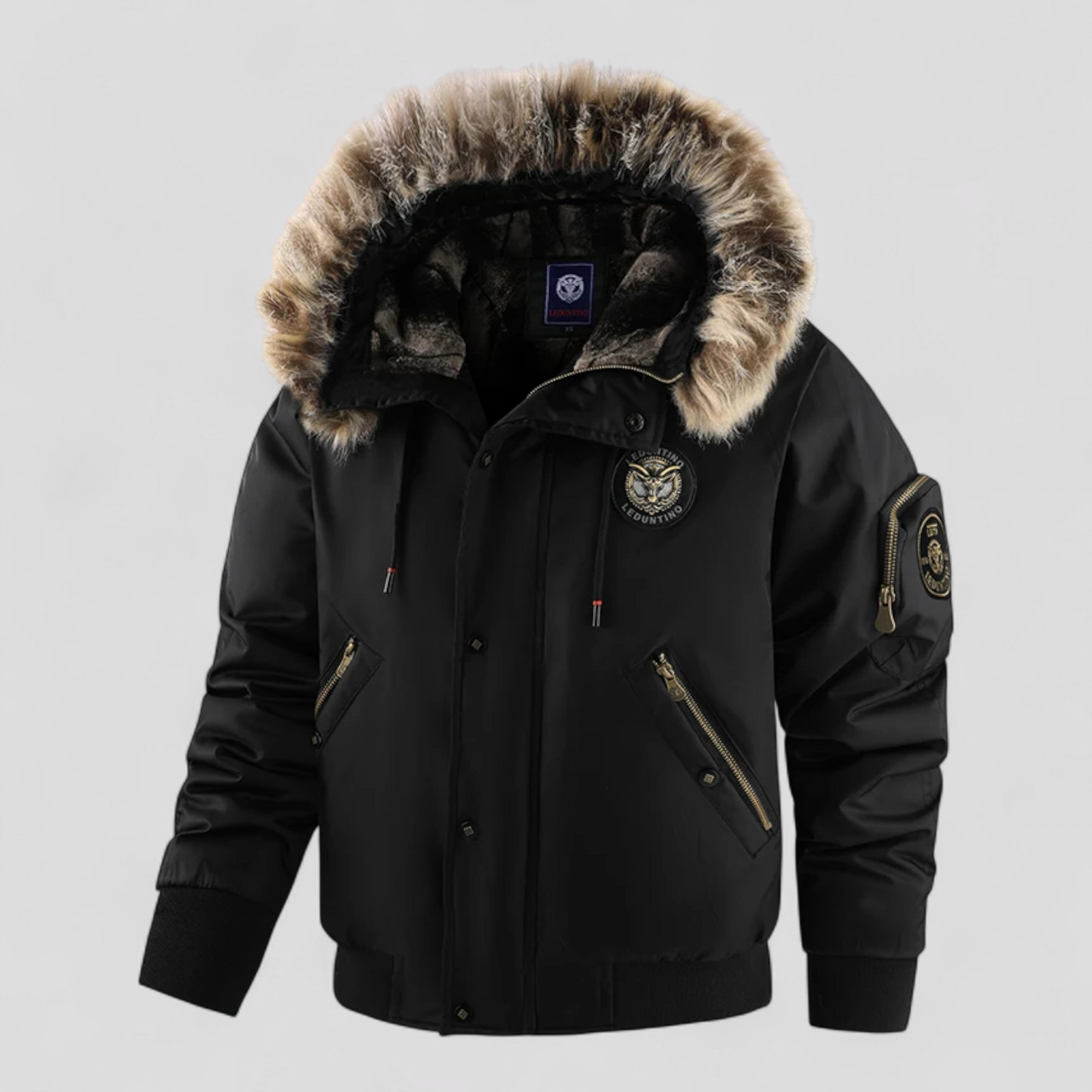 Herre Vinterjakke med Aftagelig Hætte