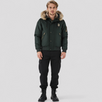 Herre Vinterjakke med Aftagelig Hætte