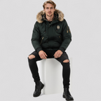 Herre Vinterjakke med Aftagelig Hætte