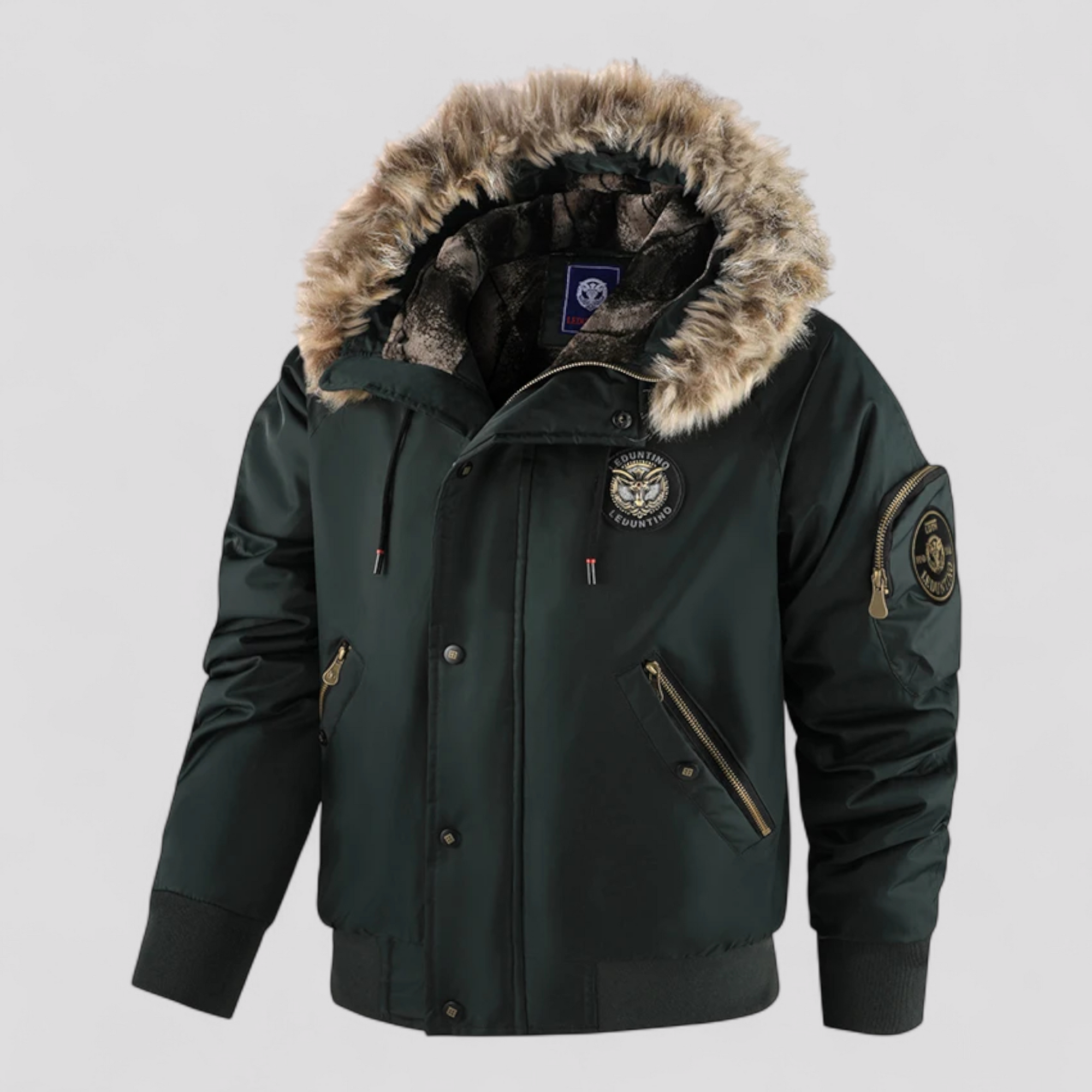 Herre Vinterjakke med Aftagelig Hætte