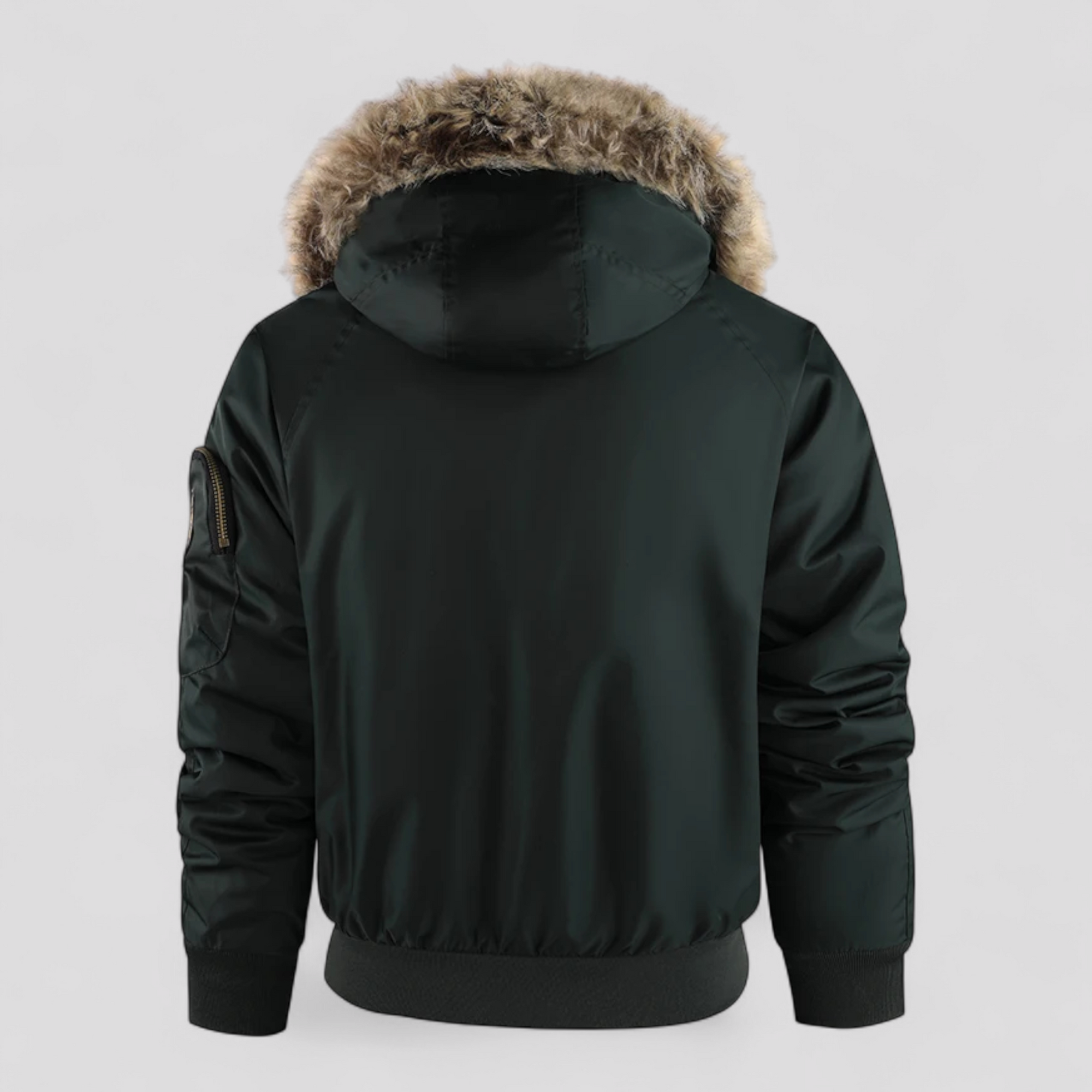 Herre Vinterjakke med Aftagelig Hætte